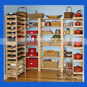 Natural Wood Shelf Wooden Wine Racks Wine Stand Sundries Shelf thumbnail-1