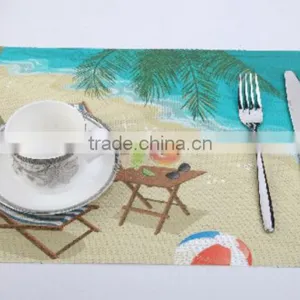 Store More Print Beach and Ocean Adiabatic Textilene Place Mats For Tableware thumbnail-1