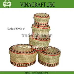 Wholesale Seagrass Baskets With Lid thumbnail-1