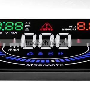 New Wholesale OBD HD Colorful Big Screen Display Universal Head Up Display For Car Cheap Price thumbnail-4