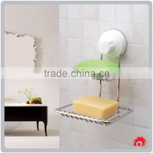 New Stainless Steel Bathroom Toilet Shower Sucker Suction Sink Tray Dish Hanging Soap Holder thumbnail-1