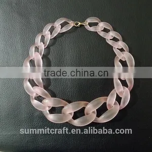 Custom Fashion Exaggerate Chic Chain Resin Necklace thumbnail-2