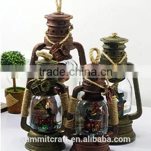 Lantern Lights Resin Antique Mini Phonograph Antique Snow Globes thumbnail-1