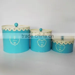 Lace Lid With Tea Coffee Sugar Set Biscuit Bread Bin Cake Canister Storage Jar Pot thumbnail-4