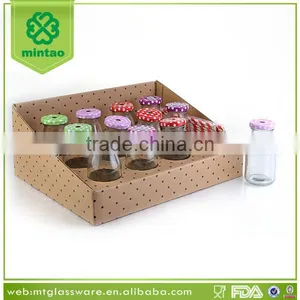 Display Box Packing Small Glass Bottles With Lids and Paper Straw thumbnail-1