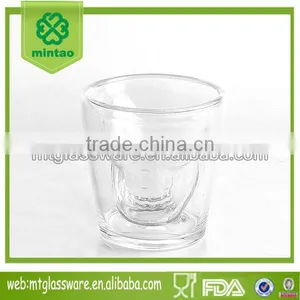 3oz Borosillicate Double Wall Tumbler Skull Shot Glass thumbnail-1