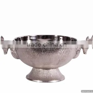 Round Metal Shiny Deer Handle Ice Bucket thumbnail-1