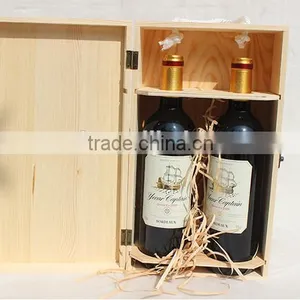 Single-deck Six Pine Wine Bottle Storage Box thumbnail-6