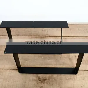 2017 Hot New Products Thin Steel Black Metal Bench Leg With Wood Table thumbnail-5