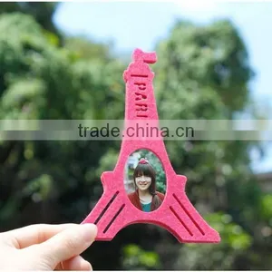 Hot Best Selling New Products Custom Pink Tower Shaped Decor Craft Felt Fabric Love 3d Digital Picture Specialized Photo Frame thumbnail-1