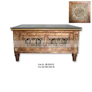 French Style Antique Reproduction Square Tea Table thumbnail-6