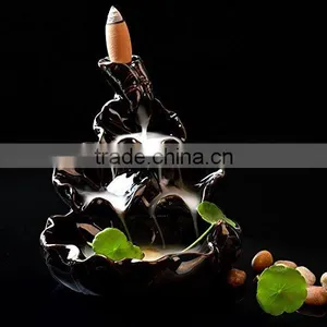 Ceramic Glaze Incense Smoke Cone Burner Backflow Censer Tower Holder thumbnail-2