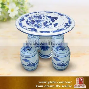 Garden Decoration Handpaimted Flower Ceramic Round Dinning Table in Hot Sale thumbnail-1