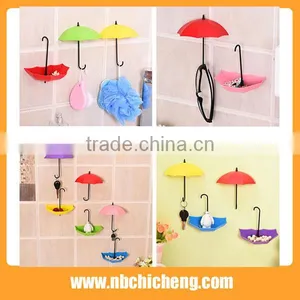 Umbrella Wall Mount Hook Key Holder Storage Stand Hanging Hooks For Bathroom Wall Shelf thumbnail-2