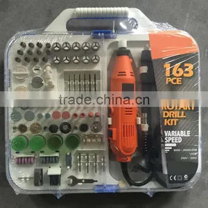 163pcs 135W Portable Hobby Mini Grinder Accessory Set With Flex Shaft Handheld Electric Rotary Drill Kit thumbnail-1