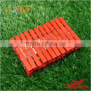 4.8cm Colored Handicraft Wooden Pegs Cloth Clip thumbnail-1