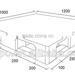 HDPE 6 Runner Welding Heavy Duty Rack Plastic Pallet thumbnail-3