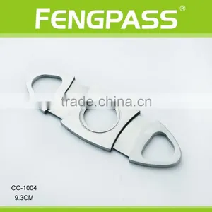 CC-1004 9.3cm 2CR13 Stainless Steel Oval-Shaped Full Metal Cigar Cutter thumbnail-1