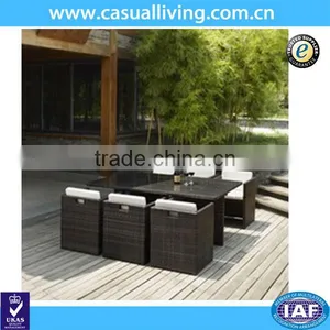 Patio Outdoor 7 Piece Durable Aluminum Wicker Garden Set thumbnail-1