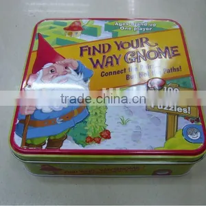 Metal Sqaure Puzzle Tin Box for Kids thumbnail-1