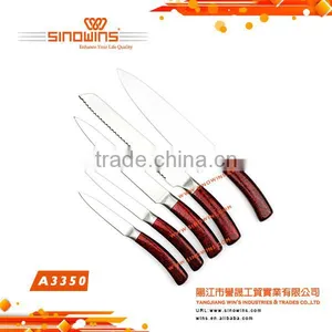 A3309-1 Great Style 5pcs Stainless Steel Knife Set Handle With Spray Printed thumbnail-3