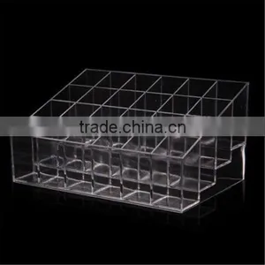 Clear Acrylic 24 Lipstick Holder Display Stand Cosmetic Organizer Makeup Case thumbnail-2
