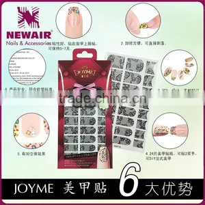 New Arrival 24pcs Wholesale Punctual Lace Foil Nail Sticker thumbnail-1