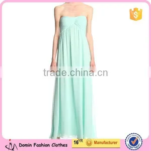 Imported 100% Double Layered Chiffon Fabric Women's Strapless Flow Dress thumbnail-1
