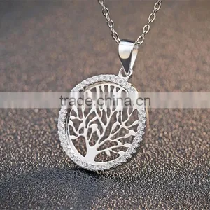 New Fashion Jewelry Simple Circular Design 925 Silver Pendant thumbnail-3