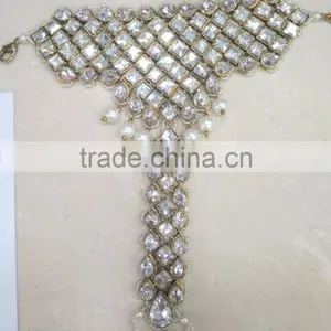 CRYSTAL Single Bracelet With Ring Free Size thumbnail-2