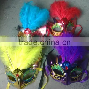 Feathered Venetian Party Mask for Sale thumbnail-1
