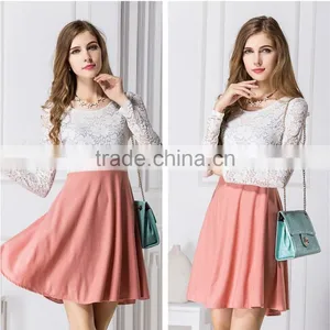 Latest Hot Sell Casual Fashion Mature Lace Style Clothing Wholesale Ladies Women Fashion Dresses thumbnail-1