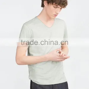 Causal Cotton v Neck t Shirt With Wholesale Price thumbnail-2