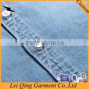 Blue Fashion Men Colored Denim Shirts thumbnail-5