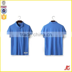 High Quality Adults Short Sleeve Plain Pure Color Mixed Sizes Stock Custom Blue 160g 100% Pique Cotton Polo t Shirt Men thumbnail-2