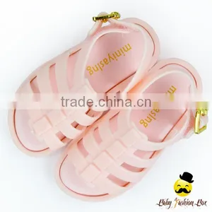 Kids Summer Plain Light Pink Gladiator Little Girl Flattie Snadals Shoes thumbnail-2