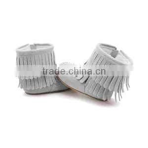 Snow Boots Grey Suede Kids Fashion Winter Boots thumbnail-4