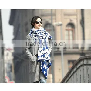 2 Color Choice Autumn and Winter Warm Animal Pattern Lady Knit Korean Scarf Hijab Scarf thumbnail-5