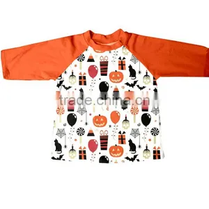 Baby GirlS Raglan Shirt Kids 3/4 Sleeves Tee Shirts Wholesale Children's Boutique Top thumbnail-1