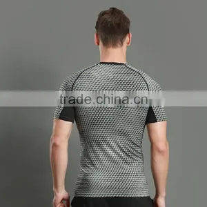 Top Quality Best Short Sleeve Plain Round Neck Fitness Athletic T-Shirts Polyester thumbnail-2