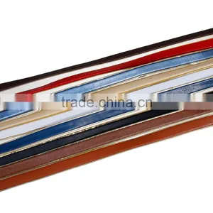 High Premium Quality Gold AB Color Flat PU Leather Cord 10mm thumbnail-2