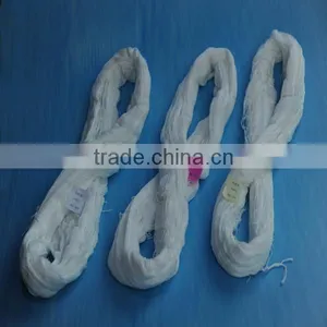 Raw White Polyester Glazed Staple Fibre Hank Yarn thumbnail-1
