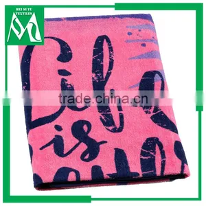 Soft Touch Reactive Print Microfiber Swimming Towel thumbnail-1