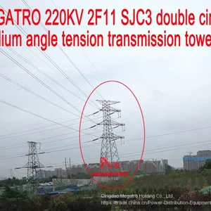 220KV 2F11 SJC3 Double Circuit Medium Angle Tension Transmission Tower thumbnail-1