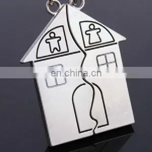 Fashion New Design High Quality Love House Keychain Couple Valentine's Day Gift thumbnail-1