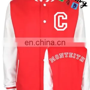 Varsity Letterman, College Baseball Cotton Jacket With Leather Sleeves thumbnail-2