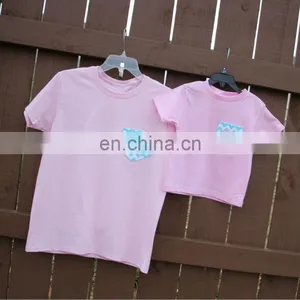 Cute Mother and Daughter Chevron Print Pocket Tees,adult Tees,toddler Tees Manufacturer thumbnail-1