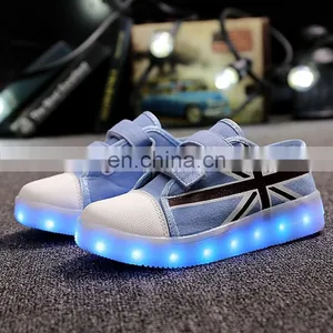 Latest Design USB Charge Children Kids Boys and Girls Light up Canvas Shoes LED Shoes thumbnail-3