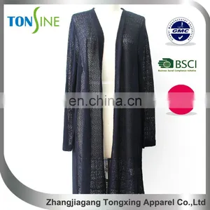 Women Cardigan With Lcae Hem Long Cardigan thumbnail-2