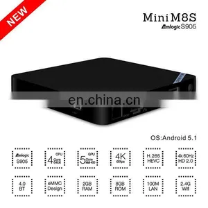 2016 Mini M8S Amlogic S905 Quad-core Built-in Antenna Android 5.1 Smart TV Box thumbnail-3